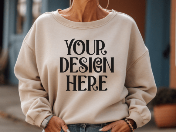 Download Gildan 18000 Grandma Mockup - Premium Resources